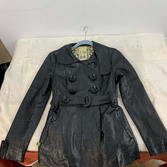 Soia & Kyo Jackets & Blazers - Women’sVintage Sonia & Kyo Black Leather Double-Breasted Jacket